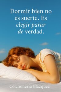 Dormir bien no es suerte.Es elegir parar de verdad