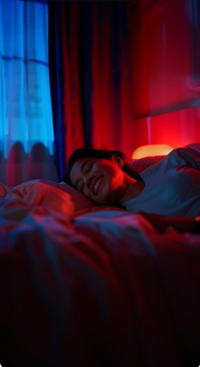 Dormir con luz roja facilita el sueño profundo y el descanso reparador.